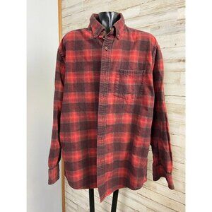 Pendleton Mason Men’s Red Plaid Flannel Button-Down Shirt L